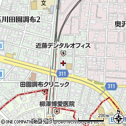 フレンシア玉川田園調布周辺の地図