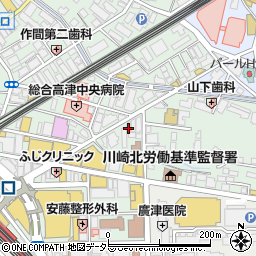 ハクビ京都きもの学院溝の口教室周辺の地図