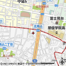 有限会社田馬場設備周辺の地図