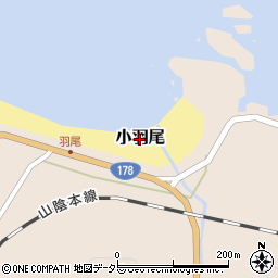 鳥取県岩美町（岩美郡）小羽尾周辺の地図