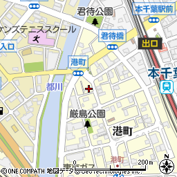 千葉県千葉市中央区港町9-5周辺の地図
