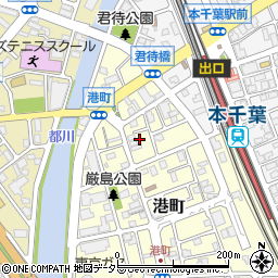 千葉県千葉市中央区港町8周辺の地図