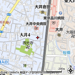 東京都品川区大井4丁目19-10周辺の地図