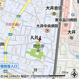 東京都品川区大井4丁目19周辺の地図