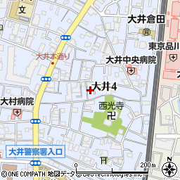 東京都品川区大井4丁目19-25周辺の地図
