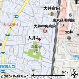 東京都品川区大井4丁目19-7周辺の地図