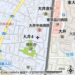 東京都品川区大井4丁目19-8周辺の地図