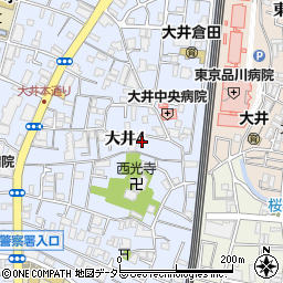 東京都品川区大井4丁目19-6周辺の地図