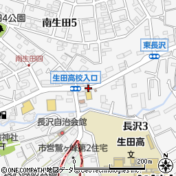 生田高前周辺の地図