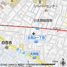 東京都大田区北馬込1丁目12-8周辺の地図