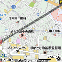 川崎市　北部・身体障害者福祉会館・作業室あゆみ周辺の地図