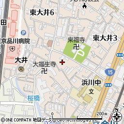 東京都品川区東大井3丁目周辺の地図