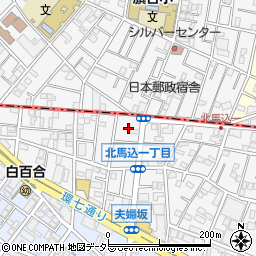 東京都大田区北馬込1丁目12周辺の地図