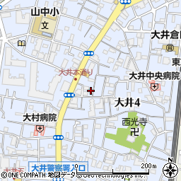 東京都品川区大井4丁目17-9周辺の地図