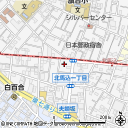 東京都大田区北馬込1丁目12-2周辺の地図