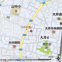 東京都品川区大井4丁目17-15周辺の地図
