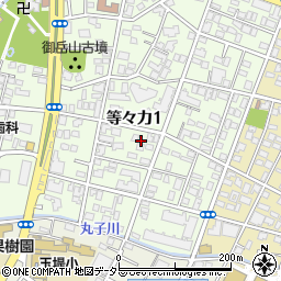 東京都世田谷区等々力1丁目周辺の地図