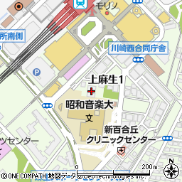 東京電力百合丘変電所周辺の地図