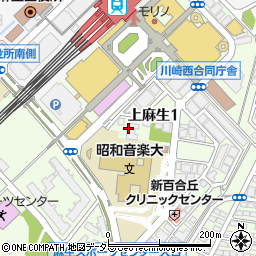とんこつラーメン町田家　新百合ヶ丘店周辺の地図