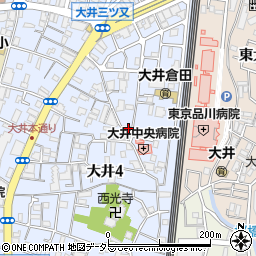 東京都品川区大井4丁目12-13周辺の地図