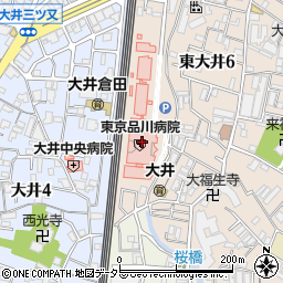 ニューヤマザキ　デイリーストア東京品川病院店周辺の地図