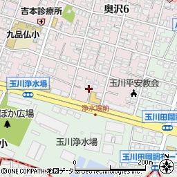 東京都世田谷区奥沢6丁目2周辺の地図