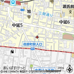 東京都品川区中延5丁目周辺の地図