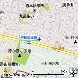 東京都世田谷区奥沢6丁目3周辺の地図
