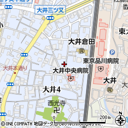 東京都品川区大井4丁目12-12周辺の地図