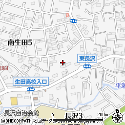 神奈川県川崎市多摩区南生田5丁目4周辺の地図