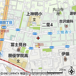 東京都品川区二葉4丁目24周辺の地図