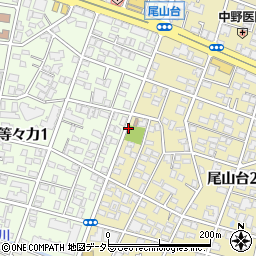 尾山台クラブ広場トイレ周辺の地図