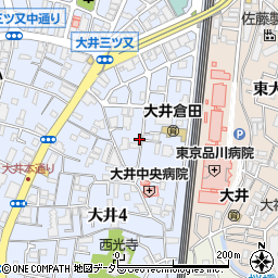 東京都品川区大井4丁目12-9周辺の地図