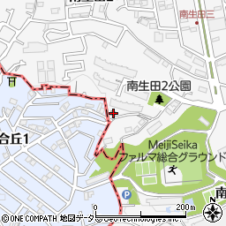 神奈川県川崎市多摩区南生田2丁目24-5周辺の地図