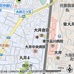 品川区児童センター　大井倉田周辺の地図