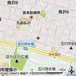 東京都世田谷区奥沢6丁目4周辺の地図