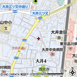 東京都品川区大井4丁目13-9周辺の地図