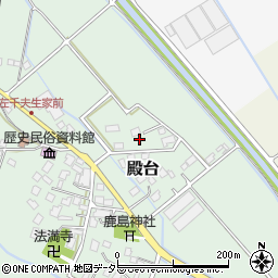 千葉県山武市殿台周辺の地図
