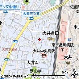 東京都品川区大井4丁目12-8周辺の地図