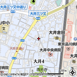 東京都品川区大井4丁目13-6周辺の地図