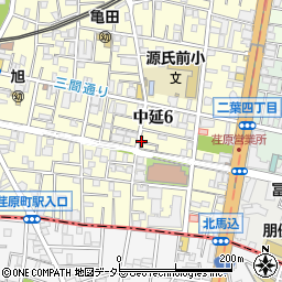 東京都品川区中延6丁目周辺の地図