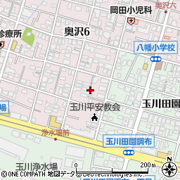 東京都世田谷区奥沢6丁目8周辺の地図