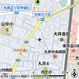 東京都品川区大井4丁目13-10周辺の地図