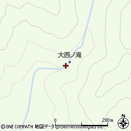 大西ノ滝周辺の地図