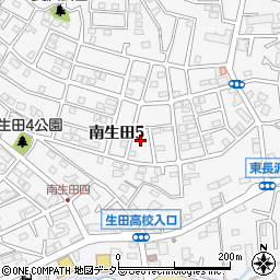 神奈川県川崎市多摩区南生田5丁目11-9周辺の地図