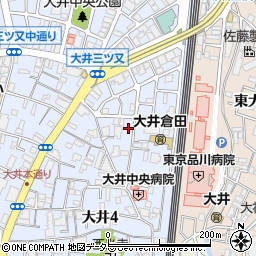 東京都品川区大井4丁目12-7周辺の地図