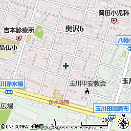 東京都世田谷区奥沢6丁目7周辺の地図