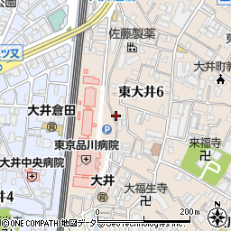 東京都品川区東大井6丁目周辺の地図