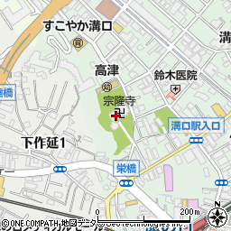 宗隆寺周辺の地図