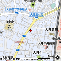 東京都品川区大井4丁目13-14周辺の地図